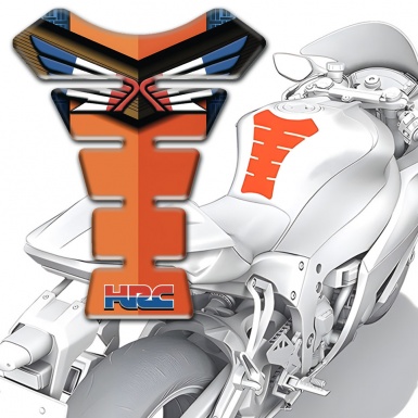 Honda Tank Pad Protector Different Orange Nuance Design 