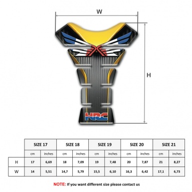 Honda Tank Fuse Fly Logo HRC Style Unique Design 