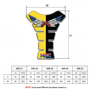 Honda Tank Protector Black Yellow Halves Style 