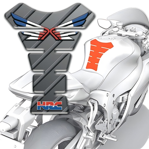 Honda Tank Fuse Diagonal Grey Patterns Base Hrc Style 