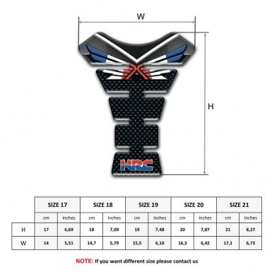 Honda Tank Pad Protector Dark Unique Design 