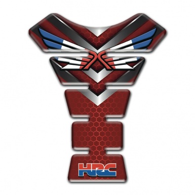 Honda Tank Fuse Red Base Hexagons Design 