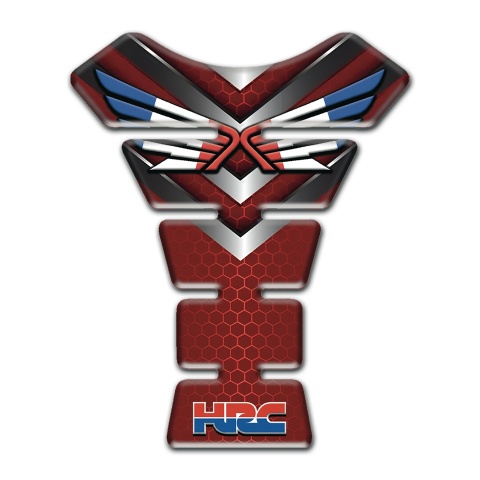 Honda Tank Fuse Red Base Hexagons Design 