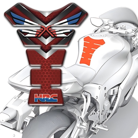 Honda Tank Fuse Red Base Hexagons Design 