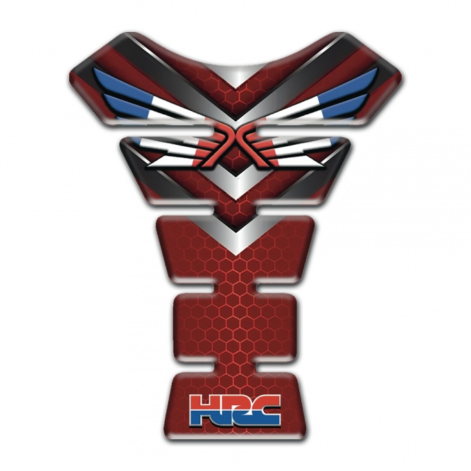 Honda Tank Fuse Red Base Hexagons Design 