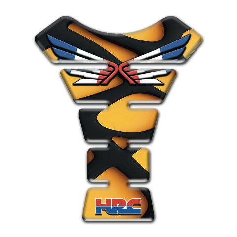 Honda Tank Guard Pads Yellow Black Patterns HRC Type 