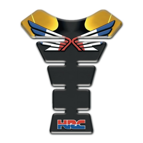 Honda Tank Pad Motorbike Fly Logo Style Black yellow Base Design 