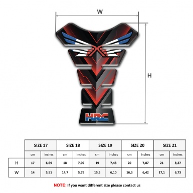 Honda Tank Protector Unique Print base Fly Logo 