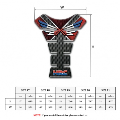 Honda HRC Tank Pad Protector Stylish Silicone Sticker 