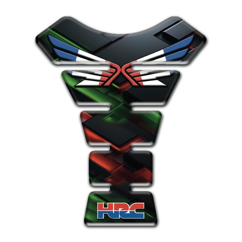 Honda Tank Pad Motorbike HRC Silicone Sticker Logo with Wings 