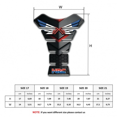 Honda Tank Protector Unique Print Base Fly Logo Style 