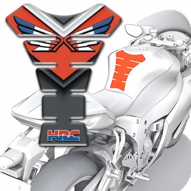 Honda Tank Guard Pads Orange Grey Print Fly Logo Edition 