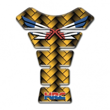 Honda Tank Pad Protector Yellow Braid Design Hrc Edition 
