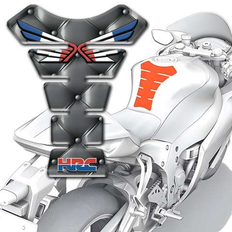 Honda Tank Pad Motorbike Grey Leather Effect HRC Type 