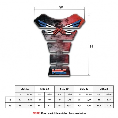 Honda Tank Protector Mixed Paints Design Hrc Style 