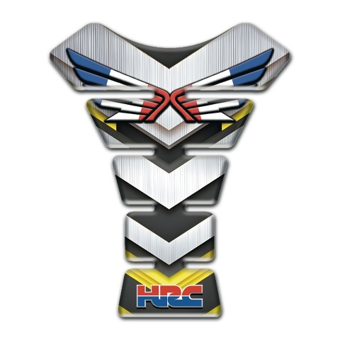 Honda Tank Guard Pads with Silver V Shape Elements 