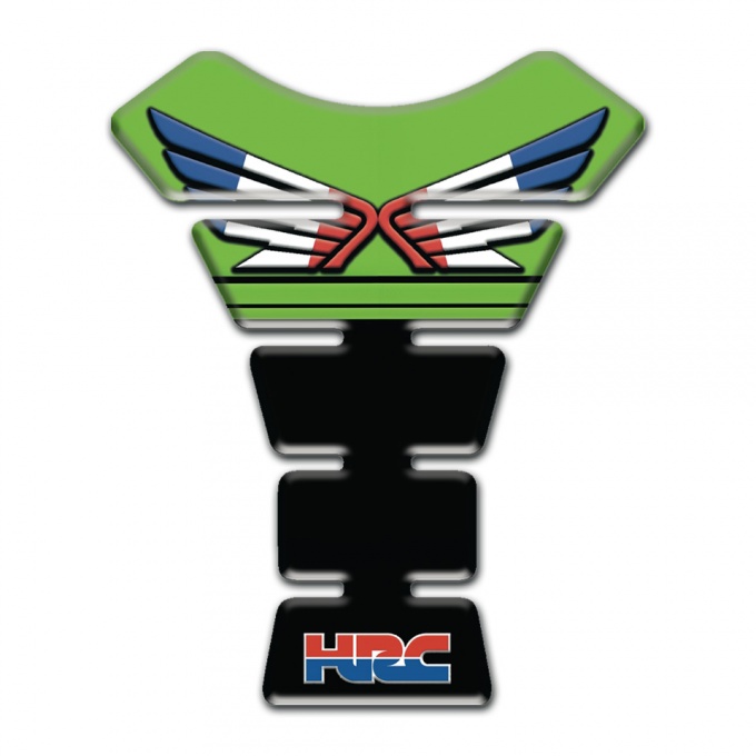 Honda Tank Pad Protector Fresh Green and Black Base HRC Design 