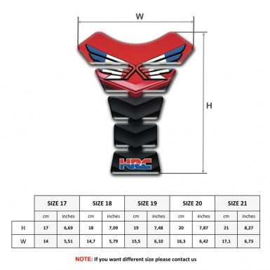 Honda Tank Fuse Red Black Print HRC Type 