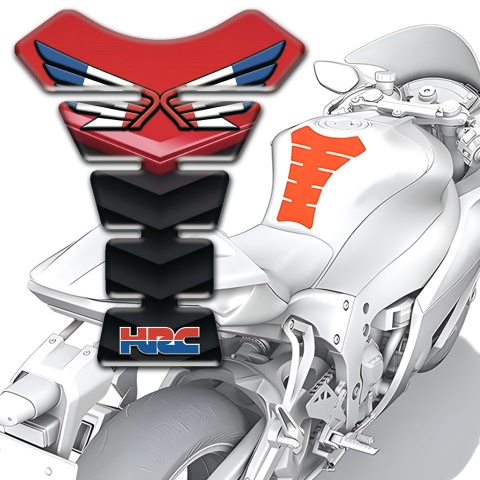 Honda Tank Fuse Red Black Print HRC Type 