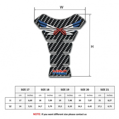 Honda Tank Guard Pads HRC Type Wings logo Edition 