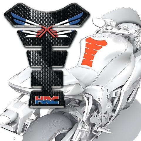 Honda Tank Pad Motorbike Black Grey Base Hrc Model Edition 