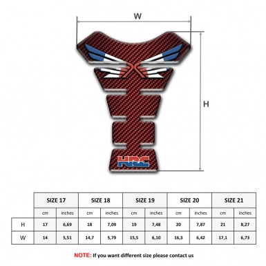 Honda Tank Protector red carbon Edition HRC Model 