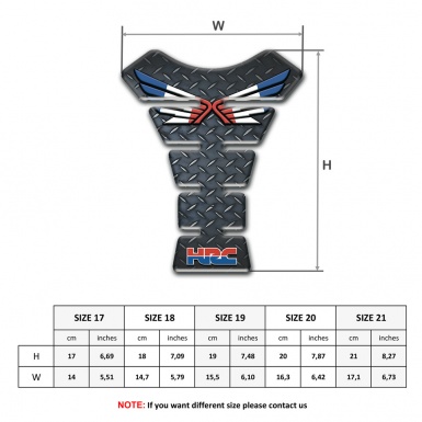 Honda Tank Pad Protector Rough Base Effect HRC Model 
