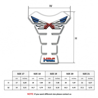 Honda Tank Pad Motorbike White Design HRC Variant 