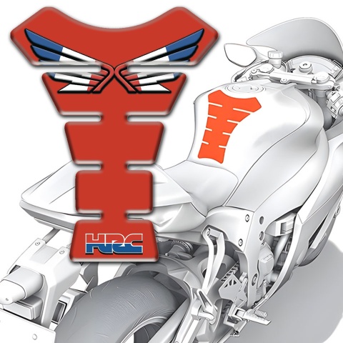 Honda Tank Pad Protector Red Design HRC Style 