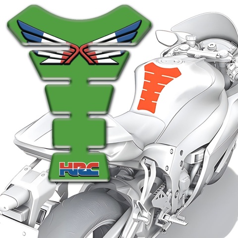 Honda Tank Pad Motorbike Fresh green Design HRC model 