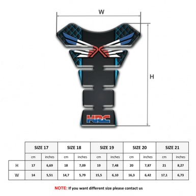 Honda Tank Protector Neon Grid motif HRC Model