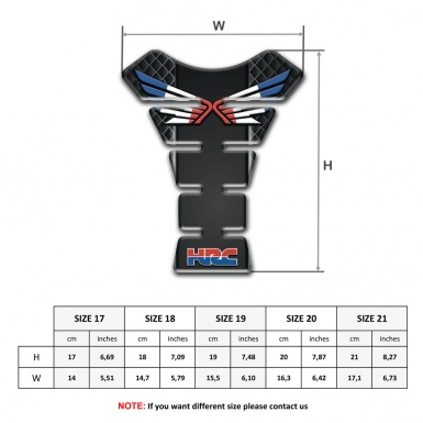 Honda Tank Guard Pads Dark Grid Motiff HRC Model 