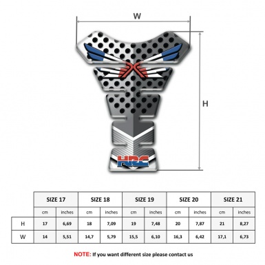 Honda Tank Guard Pads Perforated Base Logo with Wings Edition 