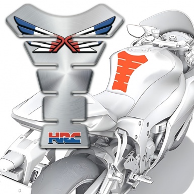 Honda Tank Pad Protector Silver Background HRC Type 