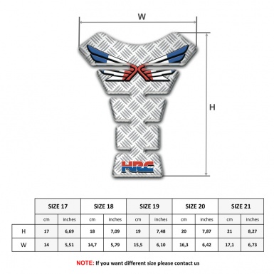 Honda Tank Pad Motorbike Mesh Design Base HRC Model 