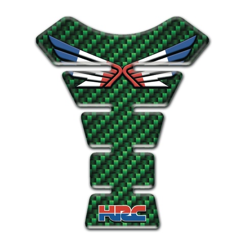 Honda Tank Guard Pads Green Carbon Style HRC Model 