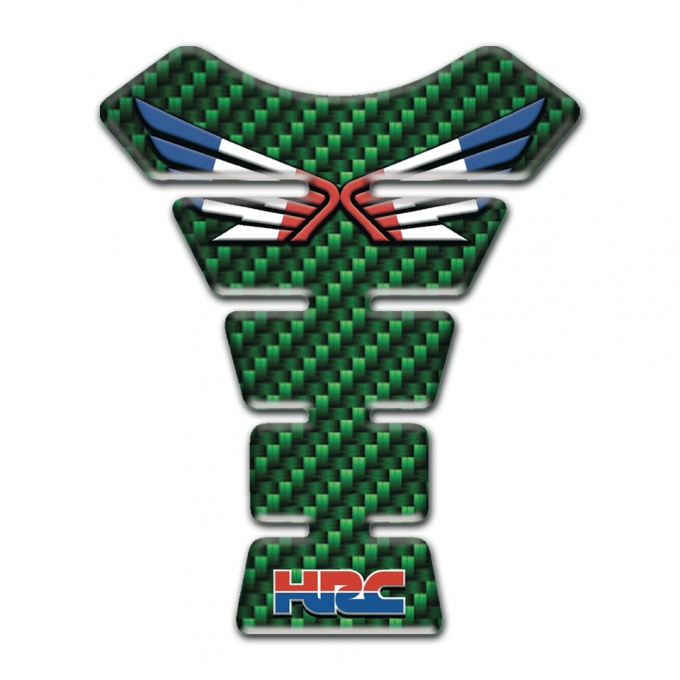 Honda Tank Guard Pads Green Carbon Style HRC Model 
