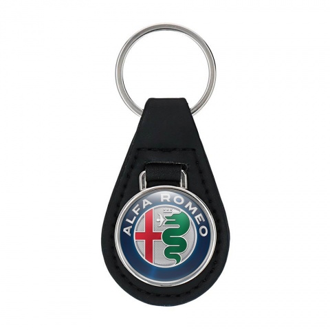 Alfa Romeo Leather Keychain Classic Multicolour Logo