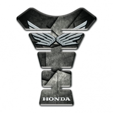 Honda Tank Pad Motorbike 3D paints Base Silver Logo Style 