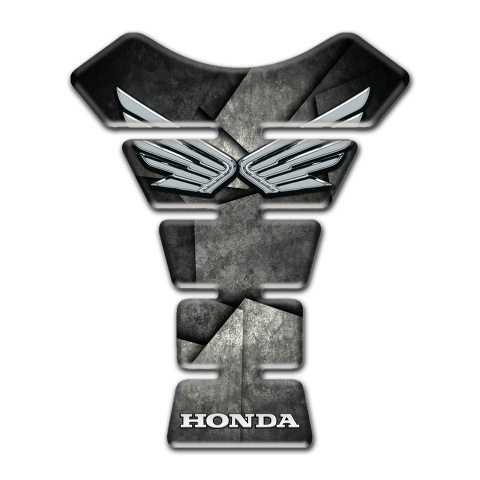Honda Tank Pad Motorbike 3D paints Base Silver Logo Style 