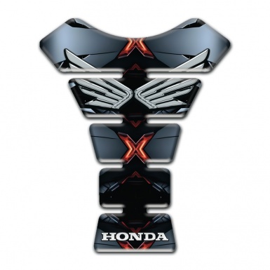 Honda Tank Fuse Fire Effect Silver Logo 