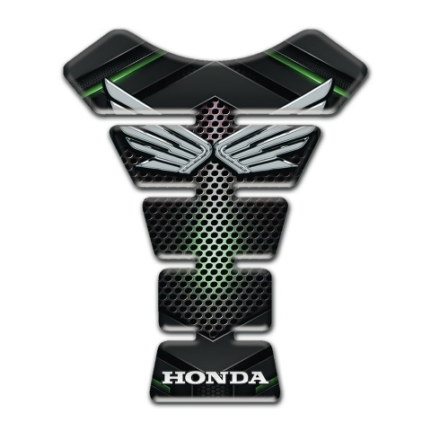 Honda Tank Protector Perforated Base with Green Tint Design 