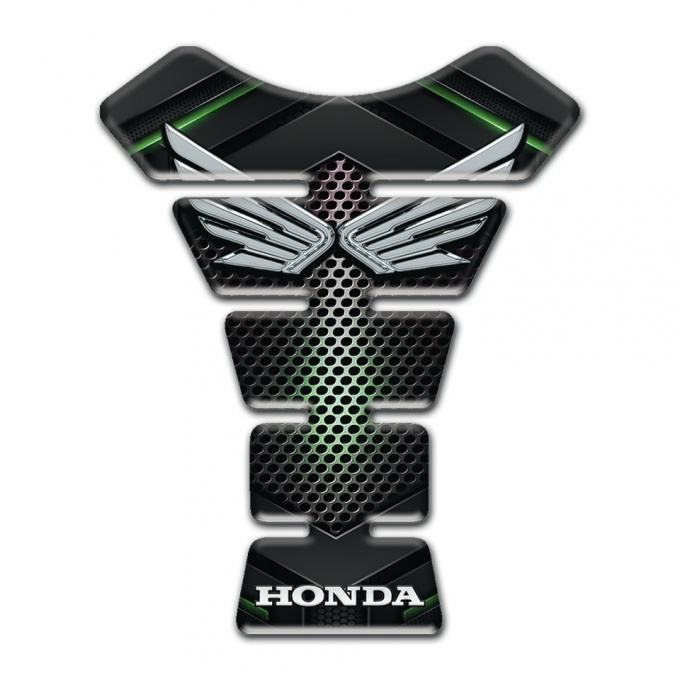 Honda Tank Protector Perforated Base with Green Tint Design 