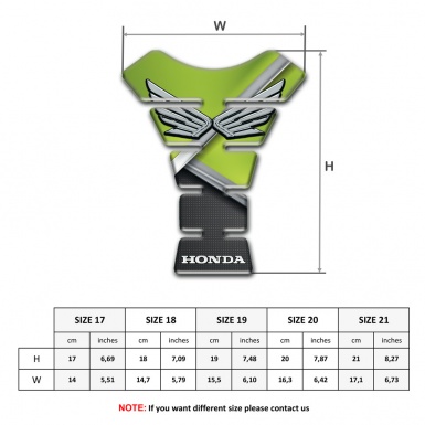 Honda Tank Pad Protector Fresh Green Nuance 