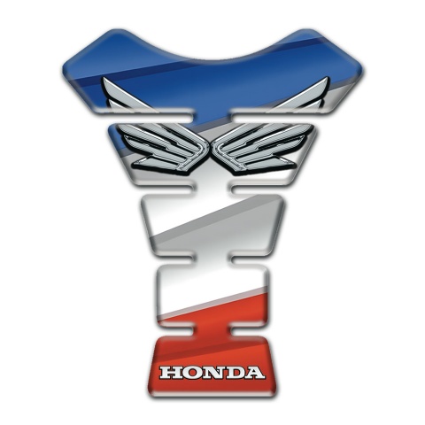 Honda Tank Pad Motorbike Colorful Base Silver Logo 