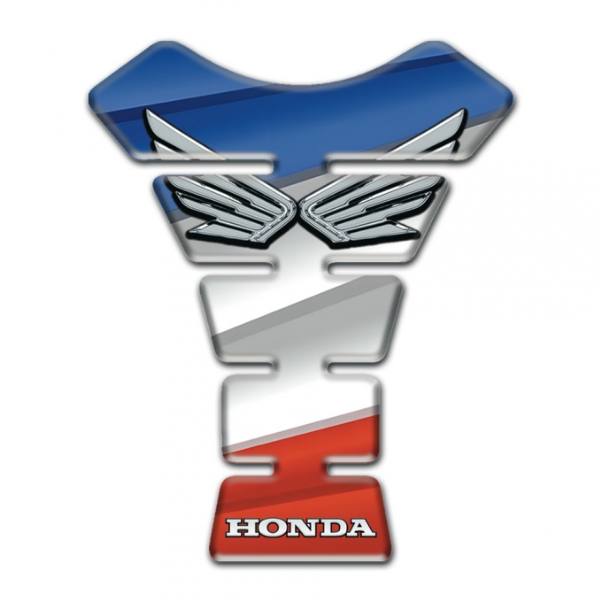 Honda Tank Pad Motorbike Colorful Base Silver Logo 