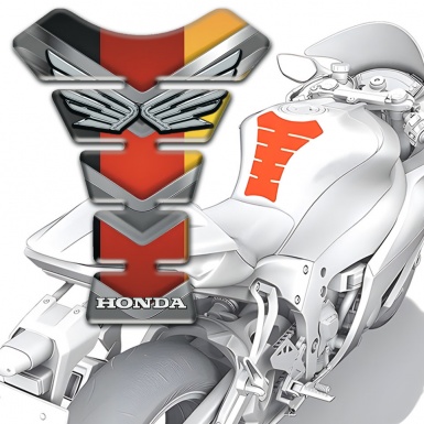 Honda Tank Pad Protector Premium Quality Design Silver Logo 