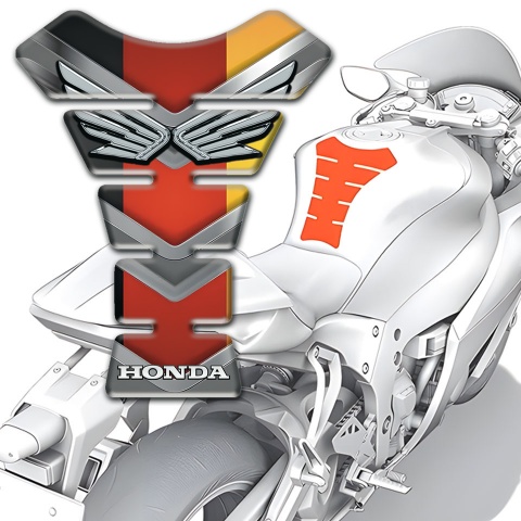 Honda Tank Pad Protector Premium Quality Design Silver Logo 
