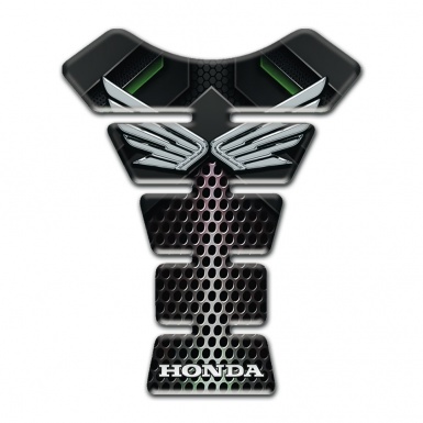 Honda Tank Pad Motorbike Anti Slip Sticker Silver Wings Logo 