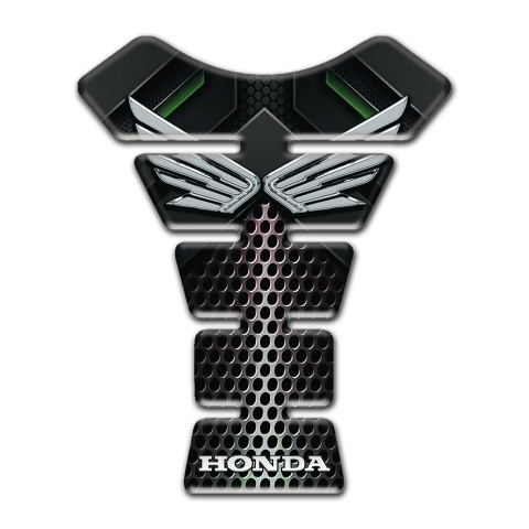Honda Tank Pad Motorbike Anti Slip Sticker Silver Wings Logo 